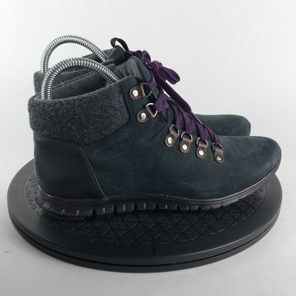 Cole Haan ZeroGrand Black Leather Waterproof Hiker Boots W00157 Women’s Size 7 - Picture 4 of 12